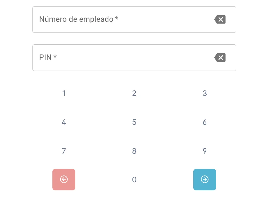 ChecadorWeb: registro con número de empleado y PIN